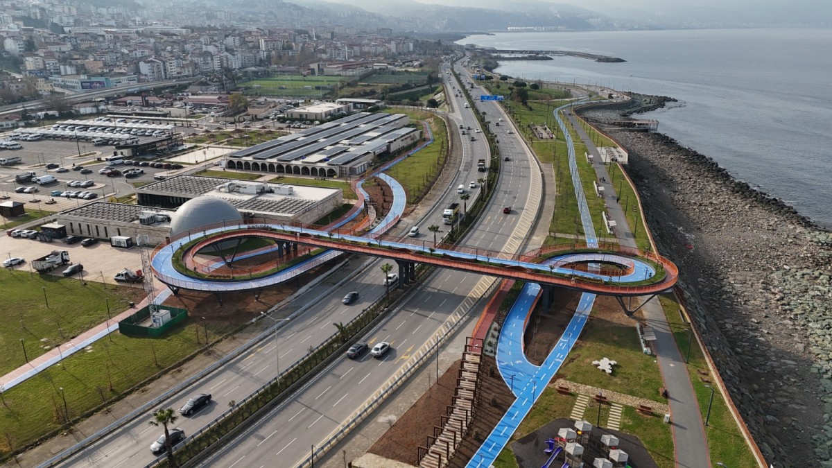Trabzon’da Ekolojik Köprü Yaya ve Bisiklet Ulaşımına Açıldı